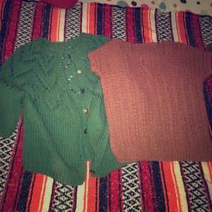 Two vintage/boho sweaters